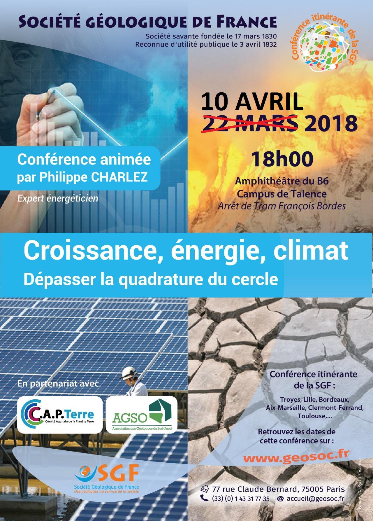 Croissance, énergie, climat